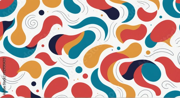 Fototapeta seamless pattern with flowers