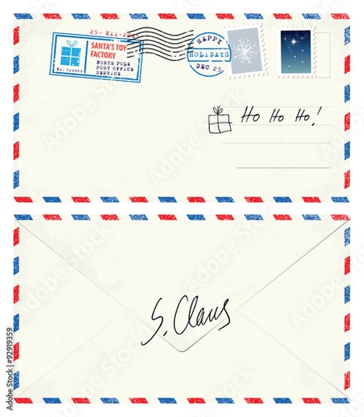 Obraz Postcard Letter from Santa