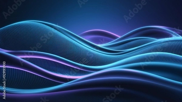Fototapeta Abstract art with higt tech concept in blue tone
