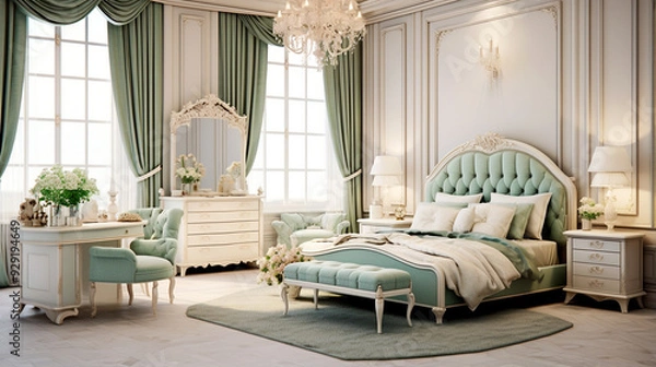 Fototapeta luxury apartment suite lounge modern living room interior luxury comfortable bedroom hotel home