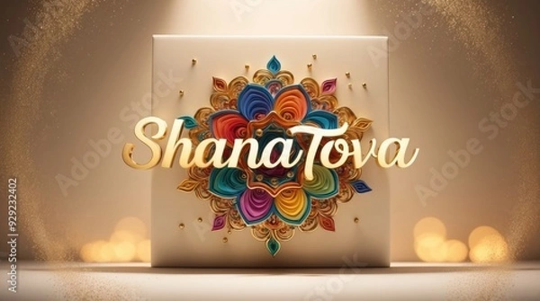 Obraz Shana Tova Greeting for Rosh Hashanah