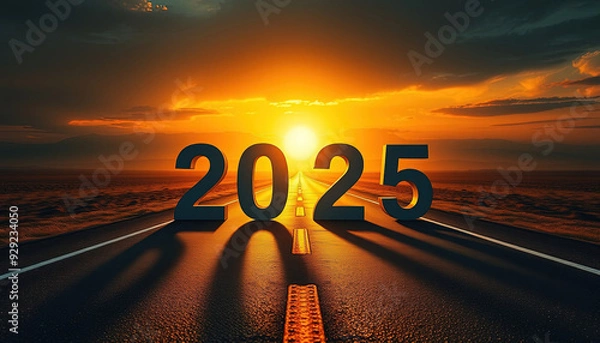 Obraz big numbers 2025 on the road to infinity