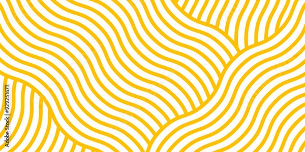 Fototapeta Wavy noodles pattern. Geometric spaghetti background for menu design. Wave linear ornament