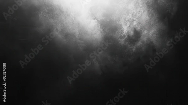 Fototapeta A monochromatic abstract representation of clouds and light, evoking a sense of mystery.