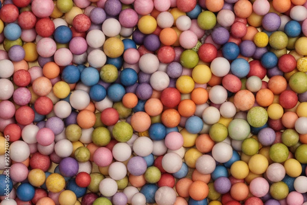 Obraz Multicolor small bubble ball texture pattern background.