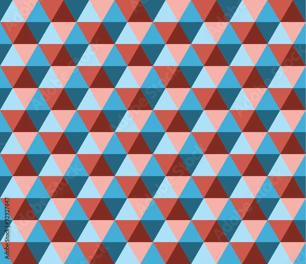 Fototapeta Retro geometric hexagon seamless pattern