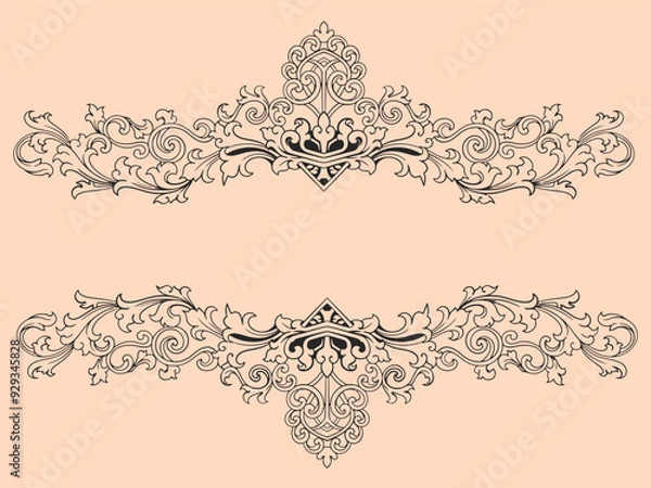 Obraz Vintage typographic decorative ornament design elements