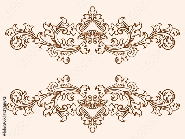 Obraz Vintage typographic decorative ornament design elements