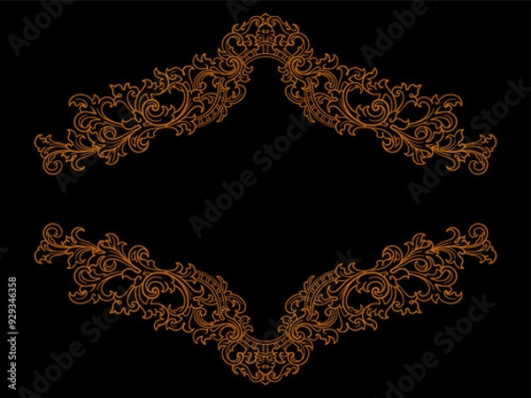 Obraz Vintage typographic decorative ornament design elements