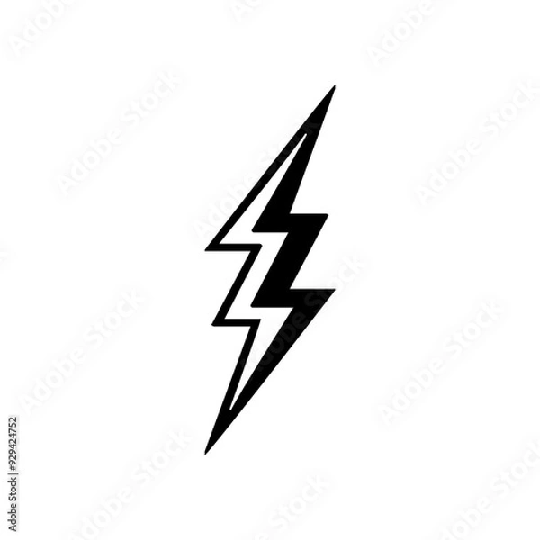 Fototapeta Lightning icon. lightning glyph. thunder icon. electricity icon. flash icon