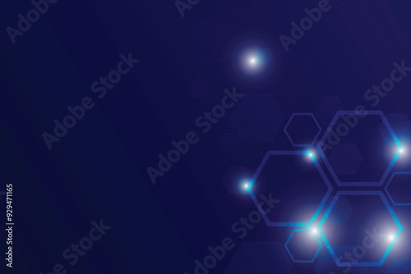 Fototapeta blue hexagonal background. Abstract background. Sport and trendy wallpaper concept. Technology geometric shapes. Vector illustration.