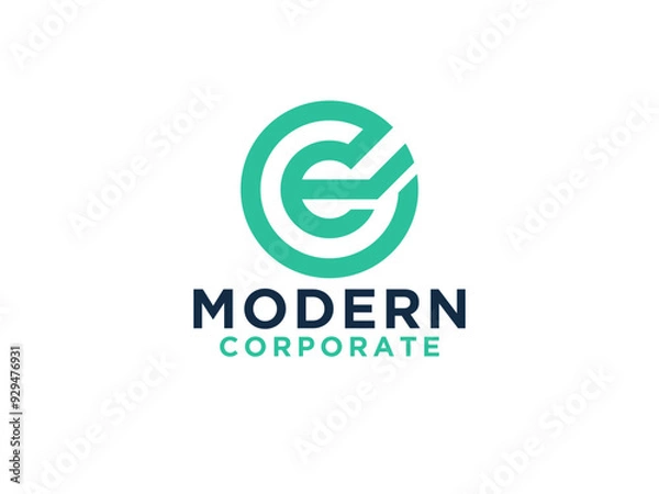 Obraz E Letter Line Stripe Icon Elevate Symbol Vector Logo Concept Design Template