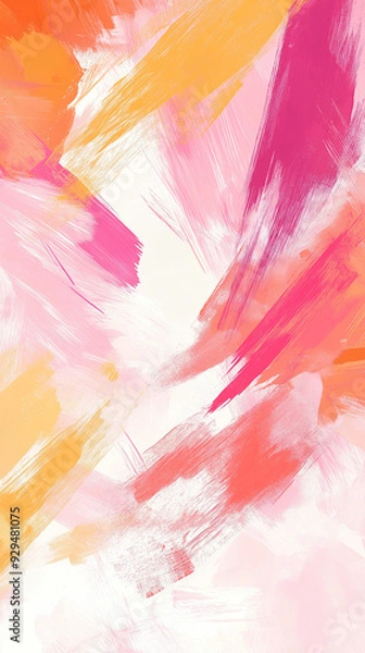 Fototapeta abstract pink and white background with soft brush strokes, light pastel colors, hand-painted texture, minimalistic, digital art style, soft lighting, elegant, sophisticated, high resolution