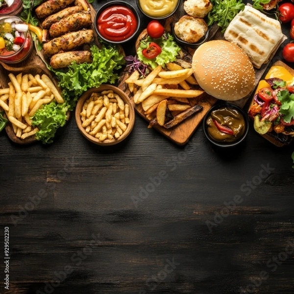 Fototapeta Food Flyer Design with Copy Space