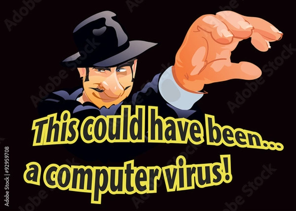 Obraz Stealing information spy. Vector