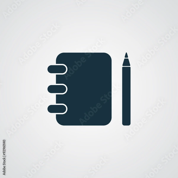 Fototapeta Flat Note Book icon