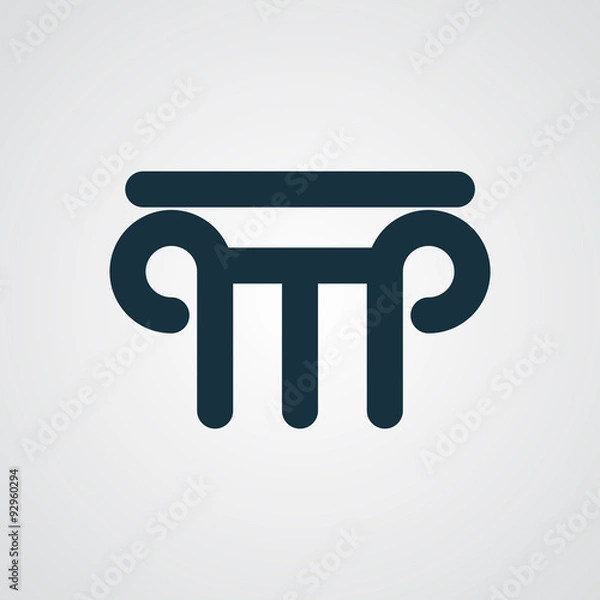 Fototapeta Flat Column icon