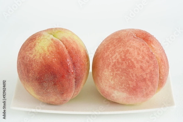 Fototapeta 新鮮な桃 幸茜　山梨県産