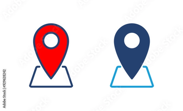 Obraz Pin icon vector. Location icon vector. destination icon. map pin