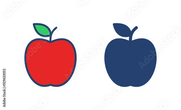 Fototapeta Apple icon vector. Apple vector icon. apple symbols for your web design.