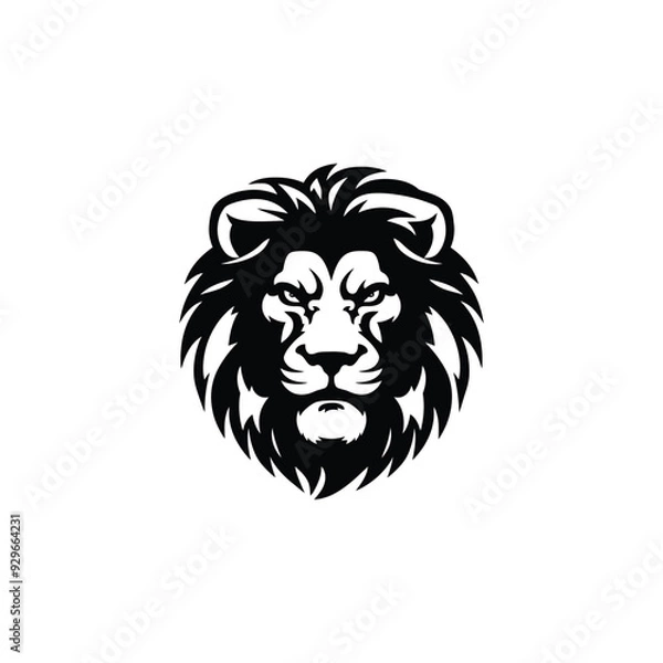 Fototapeta Lion head logo animal vector template illustration