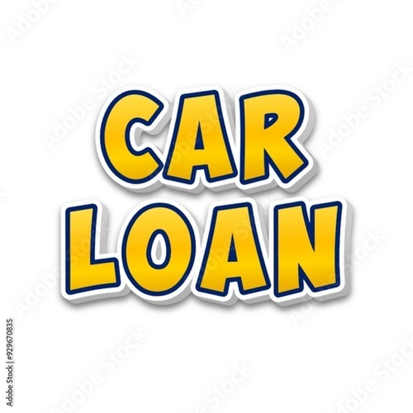 Obraz 3D Car loan text poster
