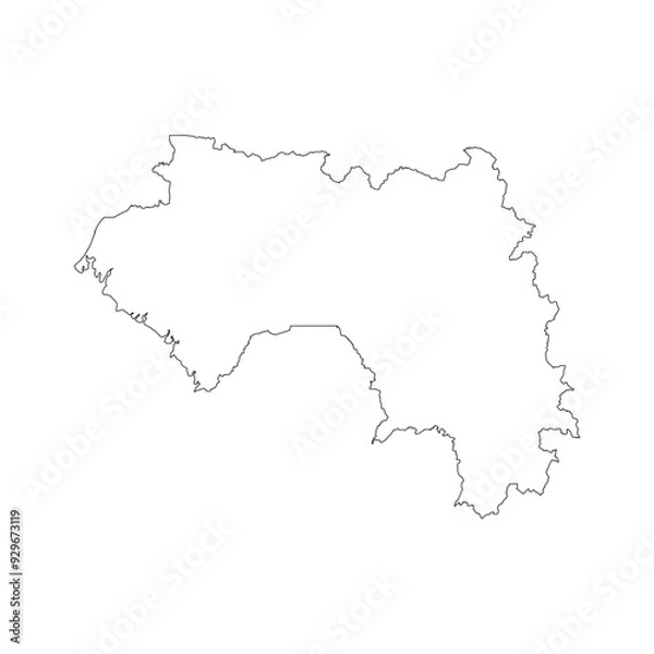 Fototapeta guinea country map icon