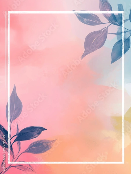 Obraz 2D frame with angular, modern designs at the edges