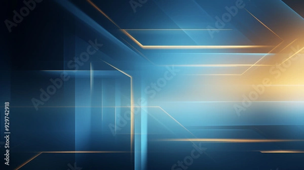 Fototapeta blue and white wave background. gradient soft blue wave business Mordan background.