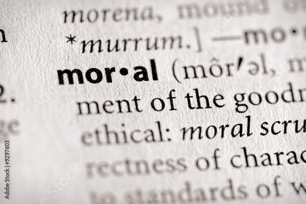 Fototapeta "moral". Many more word photos in my portfolio....