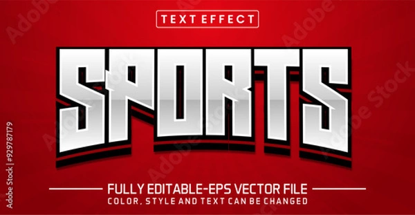 Fototapeta Sports  font Text effect editable