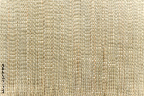 Fototapeta 背景テクスチャー　編み込んだイグサの表面のイメージ