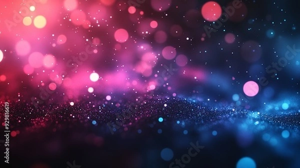 Fototapeta Light defocused bokeh lights blur sparkling colorful background