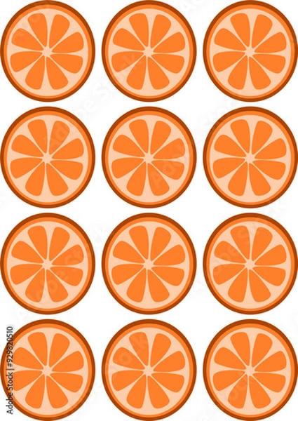 Fototapeta orange pattern illustration in vector graphics.