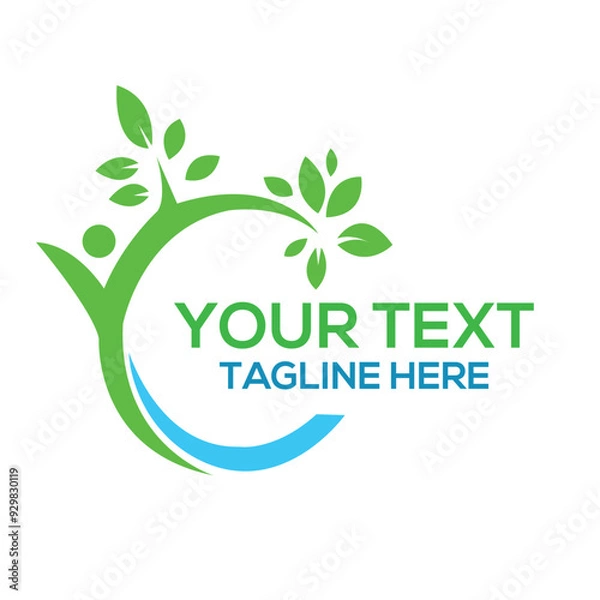 Fototapeta eco friendly logo design