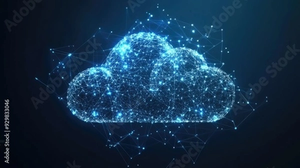 Fototapeta Abstract Digital Cloud Representation