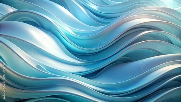 Fototapeta Abstract Fluid Shapes with Smooth Curves and Soft Lighting. Perfect for: Digital Art Exhibits, Modern Art Galleries, Design Competitions