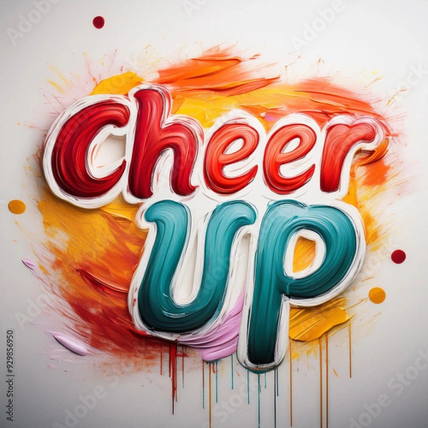 Fototapeta 페인팅글자(힘내)