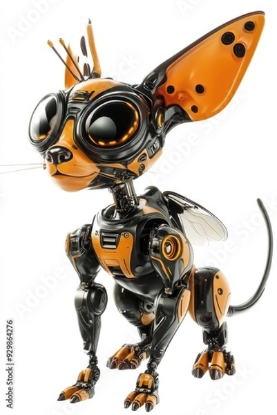 Fototapeta Robot dog with big eyes