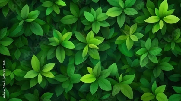 Fototapeta Vibrant Green Leaf Texture Background  Nature Inspired Design