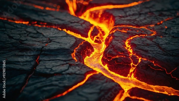 Obraz A Close-Up of a Magma Vein