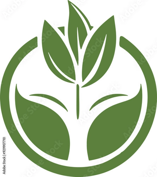 Obraz Growing seed logo symbol vector secluded
