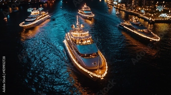 Obraz Holiday Boat Parade