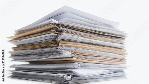 Obraz Stack of business documents papers