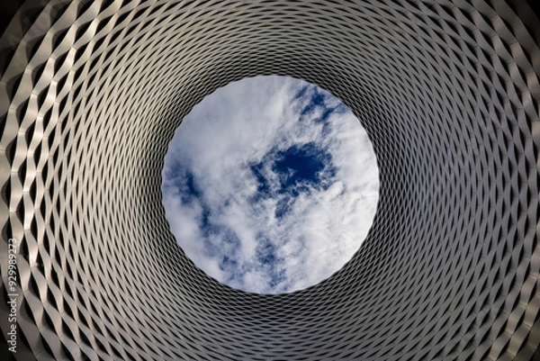 Fototapeta modern architecture with roof of basel exhibition centre switzerland