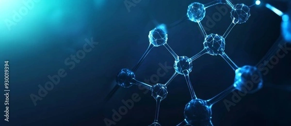 Fototapeta With text copyspace, new proteomics research technologies are available