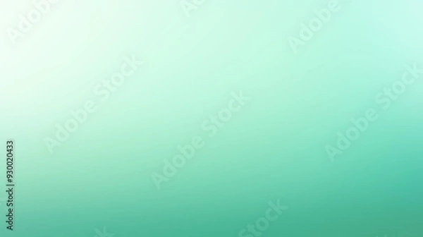 Fototapeta Mint Green Color Gradient Background with Subtle Shading and Refreshing Green Hues