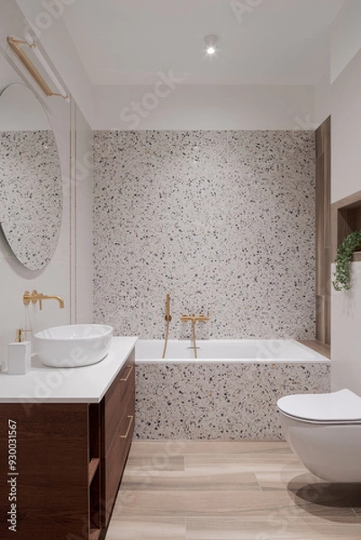 Obraz Elegant bathroom with marble tiles