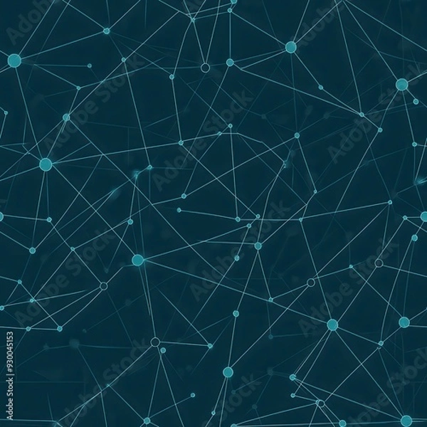 Obraz seamless pattern, Abstract network pattern showcasing interconnected nodes and lines in a modern, digital design suitable for technology themes.