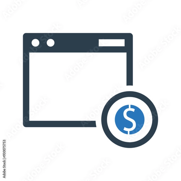 Obraz browser money icon